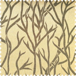 Gold black color natural designs texture finished surface sea plants flowing pattern polyester main curtain